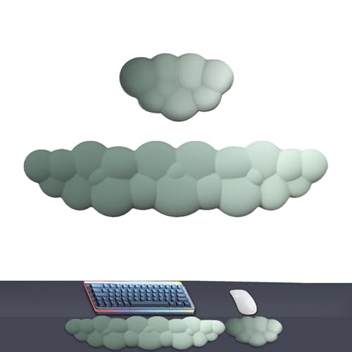 Generic Cloud-Maus-Handgelenkauflage,Cloud-Handgelenkauflage-Tastatur | 2 Stück Cloud-Handballenauflage,Niedliche Tastaturauflage, bequeme Tastaturauflage aus Memory-Schaum, rutschfeste von Generic