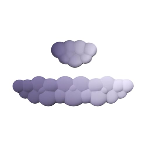 Generic Cloud-Maus-Handgelenkauflage,Cloud-Handgelenkauflage-Tastatur - 2 Stück Cloud-Handballenauflage - Schreibtisch-Wolken-Handgelenkpolster, niedliche Tastaturauflage, ergonomische von Generic