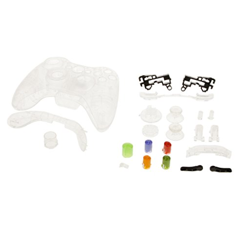 Generic Full Housing Button Case Cover Hülle Mod Kit Ersatz für Xbox 360 Controller - Transparent von Generic