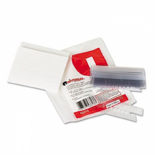 Generic Hängemappen, Kunststoff, Registerreiter, 1/3 Tabschnitt, 8,9 cm Tab, transparent, 25 Stück von Universal One