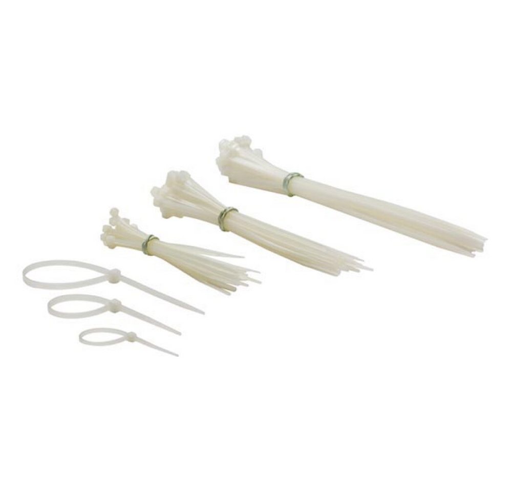 Generic Kabelbinder NYLON-KABELBINDER-SET - VERSCHIEDENE ABMESSUNGEN - WEIß (75-tlg) (1-St) von Generic