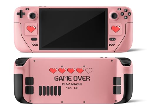 Generic Kompatibel mit Steam Deck Skin, Game Over Pastel Pink Hearts Design, Custom Full Wrap für Steam Deck LCD und OLED Decal Cover, 3M Vinyl Aufkleber Generic Kompatibel mit Steam Deck Skin, Game Over Pastel Pink Hearts Design, Custom Full Wrap für Steam Deck LCD und OLED Decal Cover, 3M Vinyl Aufkleber von Generic
