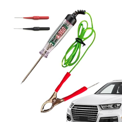 Generic Prüflicht,Prüflicht Automotive - Wire Breakpoint Finder - Sicherungsprüfer mit Taschenlampe, digitaler Spannungsanzeige und Sonde für Wohnmobile, Durchgangssicherungen, Fahrzeuge, Autos von Generic