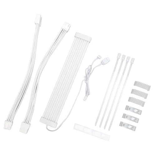 Generic RGB-Netzteilkabel, Kabelverlängerung, PC-ARGB-Verlängerungskabel-Set, DIY 5 V, 3-poliges Netzteil-Kabel, Synchrones RGB-Dual-8-poliges GPU-Kabel, Verlängerungskabel,, Generic36tz019wav von Generic
