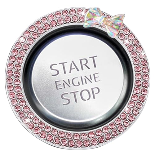 Generic Strass Auto Motor Start Stop Dekoration Ring,Auto Push Start Button Ring - Strass-Design-Starterring | Auto-Startknopfring, Auto-Zündknopf-Dekorationsring, Motor-Start-Stopp-Knopfring, von Generic