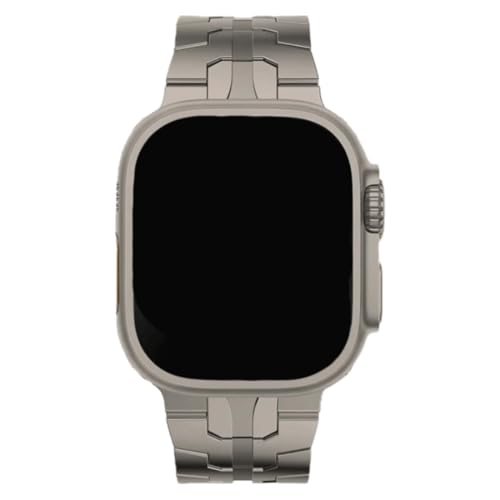 Generic Ultraleichtes Titan Armband Superhero Style 58 g | DLC Titan Grad 2 | kompatibel mit allen Apple Watch Modellen | Apple Watch Ultra | Apple Watch Ultra 2 (42 | 44 | 45 | 49 mm) (Titan) von Generic
