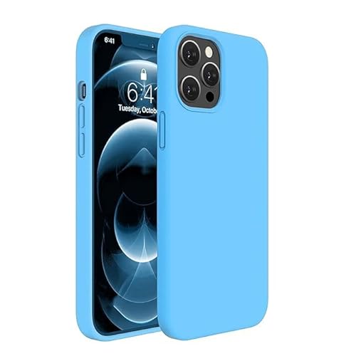 Handyhülle silikon Handytasche für iPhone,Full Body Protection. (Hell Blau, iPhone 13 Pro Max) von Generic