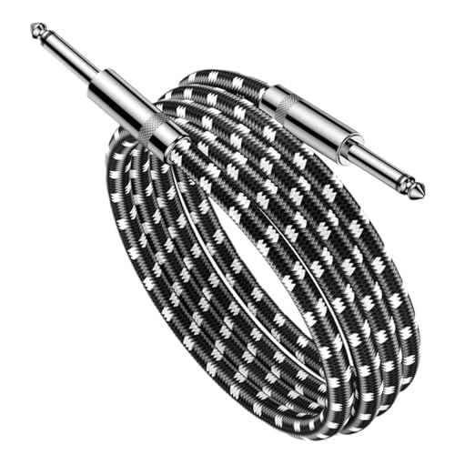 Gitarrenkabel, Basskabel und Verstärker, 3 m, 3 m, mit professioneller Abschirmung und geradem Stecker, für Bühnen, Studio, Zuhause und Konzerte Gitarrenkabel, Basskabel und Verstärker, 3 m, 3 m, mit professioneller Abschirmung und geradem Stecker, für Bühnen, Studio, Zuhause und Konzerte von Generic