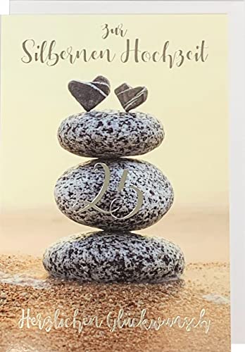 Glückwunschkarte zur Silbernen Hochzeit Steinturm von Generic