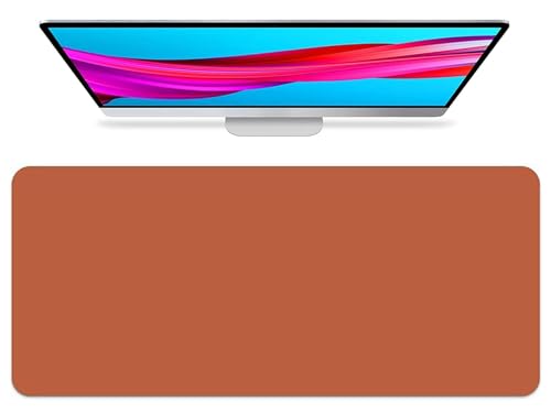 Große Leder-Schreibtischunterlage, Rutschfeste Mausunterlage, Einseitige Wasserdichte Schreibtischunterlage, Für Büro, Arbeit und Zuhause(Brown,80x40cm) von Generic