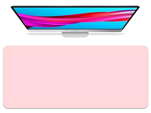 Große Leder-Schreibtischunterlage, Rutschfeste Mausunterlage, Einseitige Wasserdichte Schreibtischunterlage, Für Büro, Arbeit und Zuhause(Pink,90x40cm) von Generic