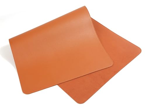 Große Mauspad Schreibtischunterlage, Schreibunterlage für Laptop, Büro und Zuhause, Wasserdichte PU-Lederseite + rutschfeste Wildlederseite(Brown,80x40cm) von Generic