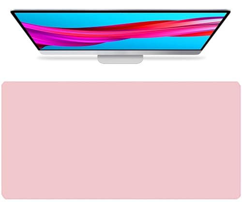 Große Schreibtischunterlage für Tastaturen 90x45cm, Rutschfestes großes Mauspad mit Wildlederbezug, Reinigungsfreundliche Computerunterlage(Pink,120x60cm) von Generic