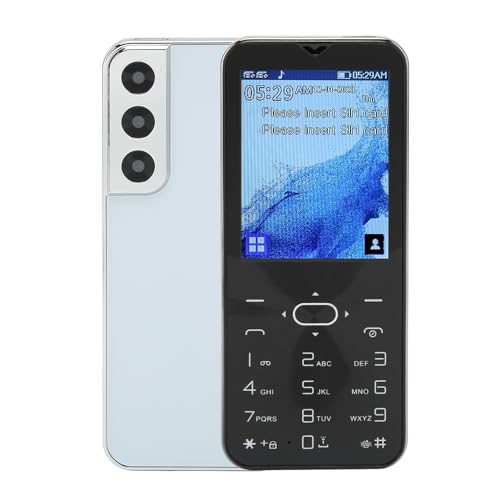 Großer Schaltfläche Senior Mobiltelefon, Dual -Card Ultra -Thin HD Bildschirm HD Bildschirm Smartphone (White) von Generic
