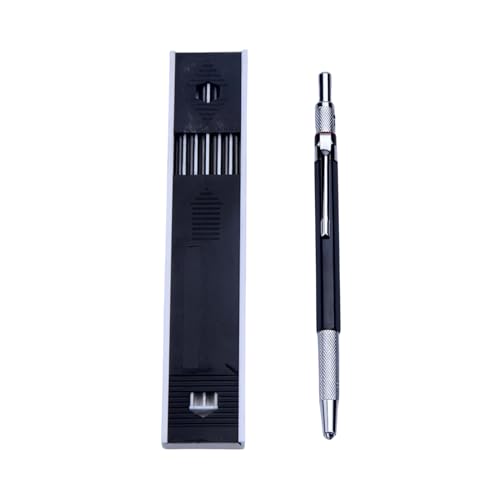 HB Bleistift Druckbleistift mit 10 Stück Pencil Nachfüllungen, für Entwurfszeichnung, Tischler, Basteln, Art Skizzieren 2.0mm (Schwarz) von Generic