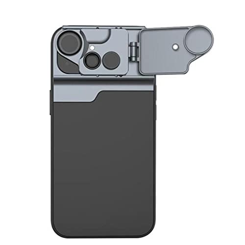 HD Handy Objektiv oder iPhone 14 pro max 14 Plus 5 in 1 Vlog Objektiv Case Kit 30X Super Makro Objektiv CPL Fisheye Teleobjektiv für iPhone 14 Zubehör (3-in-1 für 14 Plus) von Generic