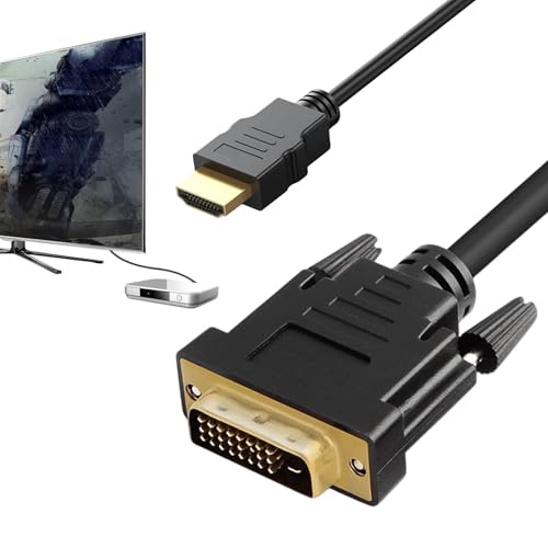 HD-Videoschnittstelle auf DVI-Kabel | 159 cm (59 Zoll) bidirektionales Übertragungskabel 1080P Plug and Play Kabel für Bildschirm, Monitor, Projektor von Generic