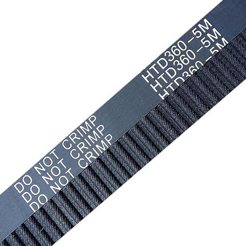 HTD5M 360-5M Zahnriemen 72 Zähne, Länge 360mm, Breite 15mm, 10mm, Geschlossener Schleifen-Zahnriemen 360 HTD 5M S5M(Width 18mm) von Generic