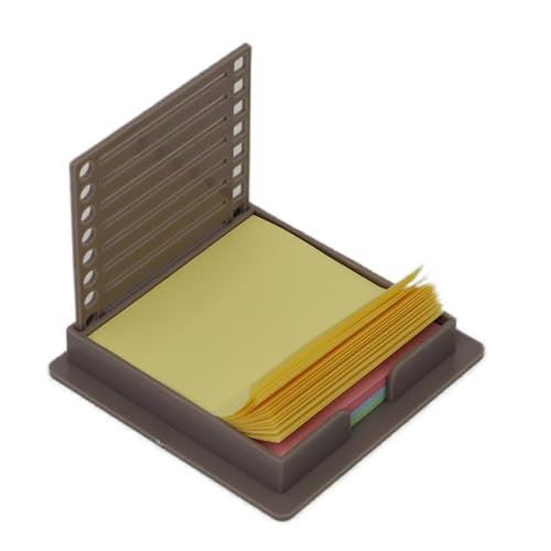 Haftnotizspender, Büro-Organizer für Haftnotizen, Spenderbox mit Schablone | Kompakte Aufbewahrungsbox für Haftnotizen Comp für Cham von Generic