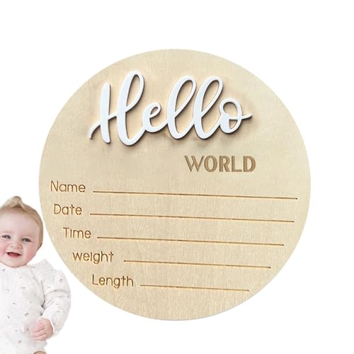 Hallo Babytafel für Krankenhaus, Namensschild für Babys | Willkommen Werbetafel zur Geburt des Babys, Willkommenstafel für Baby, Geburt, Zimmer von Generic