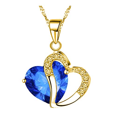 Halskette mit Anhänger für Frauen, Schlüsselanhänger, handgefertigt, Geschenk, Halsketten und Anhänger, zierlicher Anhänger, blau, Einheitsgröße von Generic