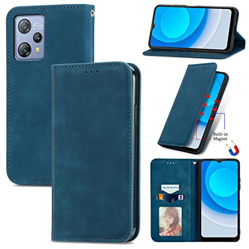 Handyhülle Kompatibel with Blackview A53, Blackview A53 Pro Flip Wallet PU Lederhülle Klapphülle [Standfunktion] [Kartenfächern] Schutzhülle für Blackview A53/A53 Pro Blau von Generic