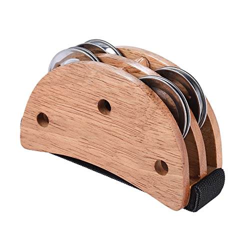 Heysland Burlywood Elliptische Box Drum Cajon Companion Zubehör Fuß Jingle Tamburin für Hand Percussion Instrumente von Generic