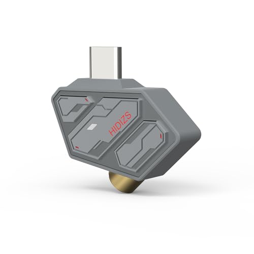 Hidizs SD2 Mini Verstärker, Typ-C-Adapter auf 3,5-mm-Kopfhörerbuchse, PCM 32Bit/384kHz, DSD128, HD-Mikrofon-Unterstützung,tragbarer Audio-Dekodierungsverstärker mit RGB-LED-Licht von Generic
