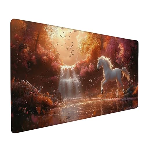 Horse Gaming Mauspad XXL 1500x800x3mm, Schreibtischunterlage Landschaft Mousepad Groß mit Vernähten Kanten, Rutschfester Gummibasis Mauspad Gaming XXXL Desk Mat, Mouse Pad Groß für Büro, PC 0-2692 Horse Gaming Mauspad XXL 1500x800x3mm, Schreibtischunterlage Landschaft Mousepad Groß mit Vernähten Kanten, Rutschfester Gummibasis Mauspad Gaming XXXL Desk Mat, Mouse Pad Groß für Büro, PC 0-2692 von Generic