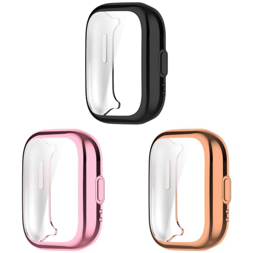 Hülle Kompatibel mit Amazfit Active Watch Uhrengehäuse TPU Weich Integrierte Vollabdeckung Smartwatch Case, 3 Stück Kratzfest Case (Y,M) von Generic