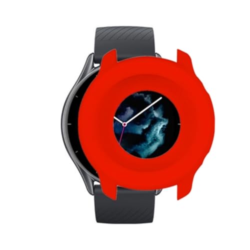 Hülle Kompatibel mit Amazfit GTR 3/3 Pro Schutzhülle Schutzfolie,Anti-Kratzer Blasenfrei Displayschutz Vollschutz Displayschutzfolie Schutz Hülle Uhren zubehör (Red, One Size) von Generic