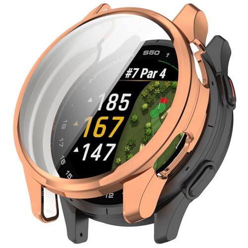 Hülle Kompatibel mit Garmin Approach S50 Schutzhülle, Flexibles TPU CaseKratzfest Abdeckung Schutz Gehäuse Protective Hülle Zubehör Bumper Cover Smartwatch (G, 5X5CM) von Generic