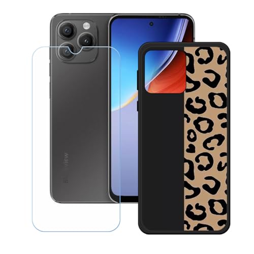 Hülle für Blackview A96 + HD Panzerglas, Sanft Handyhülle Silikon Schutzhülle Cover TPU Case Handy Tasche Handytasche - Panzerglasfolie Schutzfolie für (6,5") - KE25 von Generic