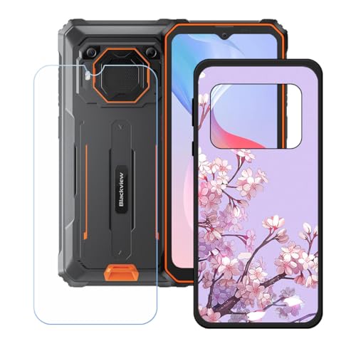 Hülle für Blackview BV6200 Pro + HD Panzerglas, Sanft Handyhülle Silikon Schutzhülle Cover TPU Case Handy Tasche Handytasche - Panzerglasfolie Schutzfolie für (6,56") - KE155 von Generic