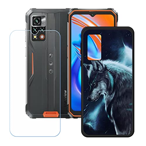 Hülle für Blackview BV9200 + HD Panzerglas, Sanft Handyhülle Silikon Schutzhülle Cover TPU Case Handy Tasche Handytasche - Panzerglasfolie Schutzfolie für (6,6") - KE58 von Generic