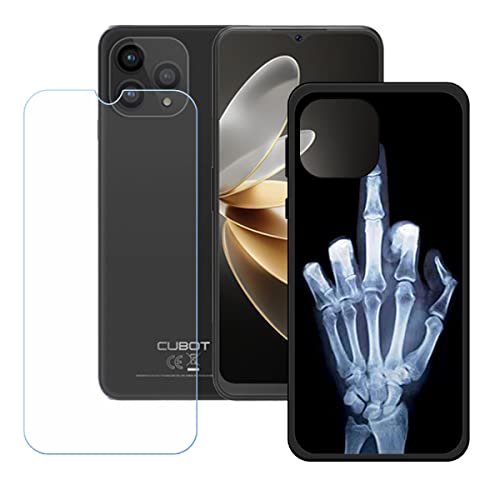 Hülle für Cubot P80 + HD Panzerglas, Sanft Handyhülle Silikon Schutzhülle Cover TPU Case Handy Tasche Handytasche - Panzerglasfolie Schutzfolie für (6,58") - KE4 von Generic
