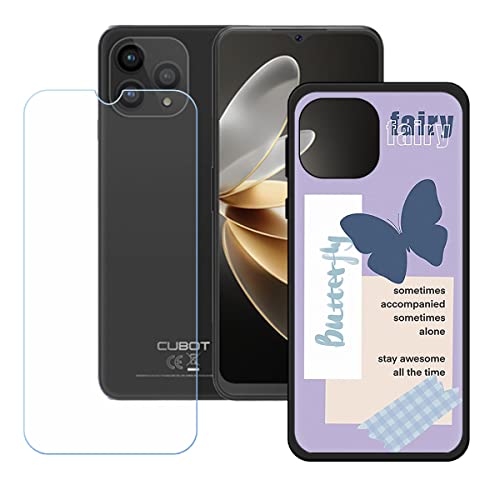 Hülle für Cubot P80 + HD Panzerglas, Sanft Handyhülle Silikon Schutzhülle Cover TPU Case Handy Tasche Handytasche - Panzerglasfolie Schutzfolie für (6,58") - KE63 von Generic