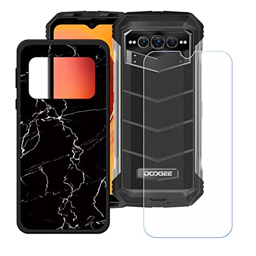 Hülle für Doogee V Max + HD Panzerglas, Sanft Handyhülle Silikon Schutzhülle Cover TPU Case Handy Tasche Handytasche - Panzerglasfolie Schutzfolie für (6,58") - KE14 von Generic