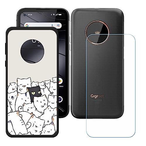 Hülle für Gigaset GX6 Pro + HD Panzerglas, Sanft Handyhülle Silikon Schutzhülle Cover TPU Case Handy Tasche Handytasche - Panzerglasfolie Schutzfolie für (6,6") - KE87 von Generic