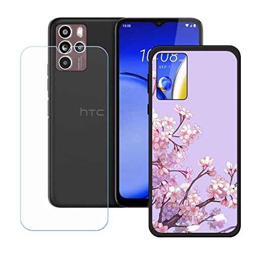Hülle für HTC U23 Pro + HD Panzerglas, Sanft Handyhülle Silikon Schutzhülle Cover TPU Case Handy Tasche Handytasche - Panzerglasfolie Schutzfolie für (6,8") - KE155 von Generic