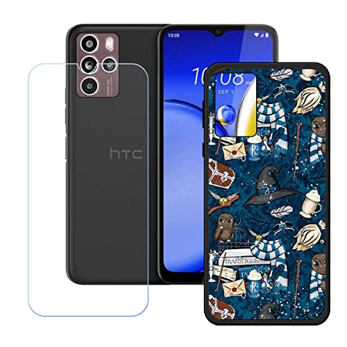 Hülle für HTC U23 Pro + HD Panzerglas, Sanft Handyhülle Silikon Schutzhülle Cover TPU Case Handy Tasche Handytasche - Panzerglasfolie Schutzfolie für (6,8") - KE48 von Generic