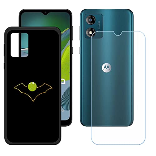 Hülle für Motorola Moto E13 + HD Panzerglas, Sanft Handyhülle Silikon Schutzhülle Cover TPU Case Handy Tasche Handytasche - Panzerglasfolie Schutzfolie für (6,52") - KE32 von Generic