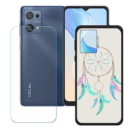 Hülle für Oscal C30 Pro + HD Panzerglas, Sanft Handyhülle Silikon Schutzhülle Cover TPU Case Handy Tasche Handytasche - Panzerglasfolie Schutzfolie für (6,5") - KE154 von Generic