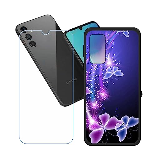 Hülle für Samsung Galaxy A25 5G + HD Panzerglas, Sanft Handyhülle Silikon Schutzhülle Cover TPU Case Handy Tasche Handytasche - Panzerglasfolie Schutzfolie für (6,44") - KE170 von Generic