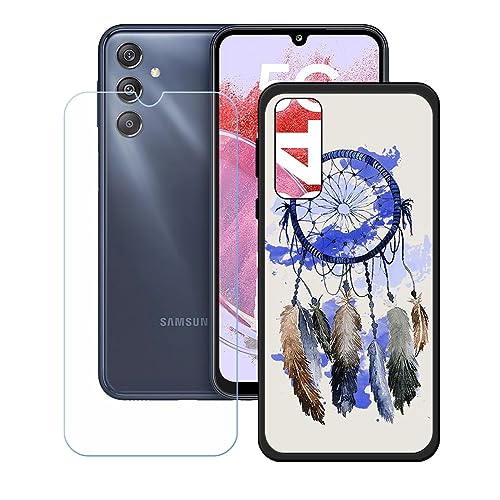 Hülle für Samsung Galaxy M34 5G + HD Panzerglas, Sanft Handyhülle Silikon Schutzhülle Cover TPU Case Handy Tasche Handytasche - Panzerglasfolie Schutzfolie für (6,5") - KE152 von Generic