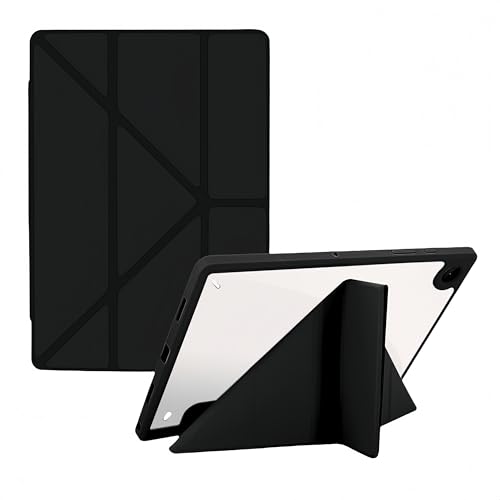 Hülle für Samsung Galaxy Tab A7 10.4 Zoll 2020 2022 (SM-T500/ T503/ T505/ T507) mit S Pen Halterung, Origami Design mit 5 Einstellmöglichkeiten, klar transparente Rückwand aus Acryl von Generic