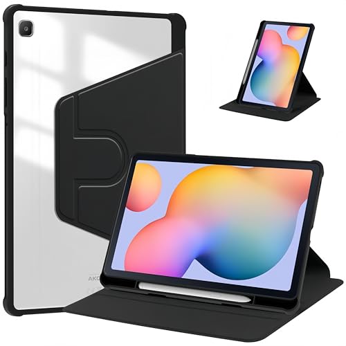 Hülle für Samsung Galaxy Tab S6 Lite 10.4“ 2024/2022/2020 mit S Pen Halterung, 360 drehbares Smart Flip Cover, Slim-Fit Tablet Cover Hülle Auto Sleep/Wake von Generic