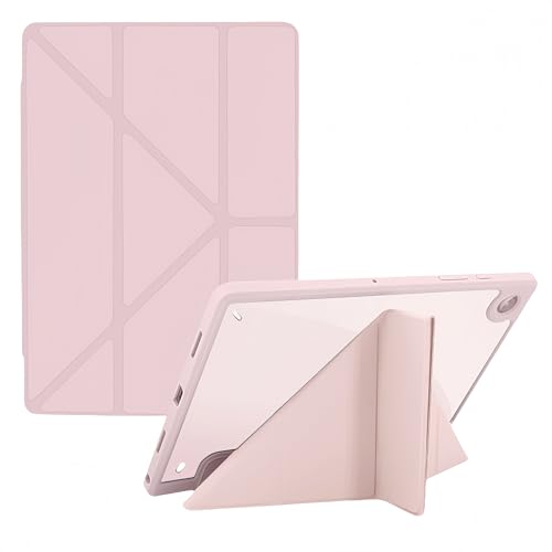 Hülle für Samsung Galaxy Tab S8 Plus（S8+） 2022 / Tab S7 FE 2021 / Tab S7 Plus(S7+) 2020 12,4-Zoll, Origami Design mit 5 Einstellmöglichkeiten, klarer transparenter Acryl-Rückenschutz von Generic