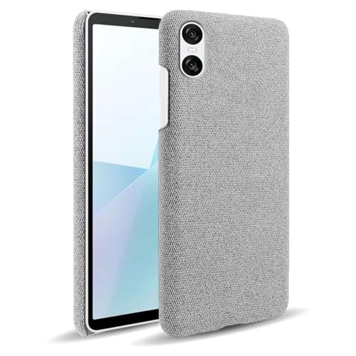 Hülle für Sony Xperia 10 VI,Leinwand Muster Design,Schlankes Design mit griffiger Oberfläche,Stoß- und Kratzfeste Gewebestruktur-Light Gray Hülle für Sony Xperia 10 VI,Leinwand Muster Design,Schlankes Design mit griffiger Oberfläche,Stoß- und Kratzfeste Gewebestruktur-Light Gray von Generic