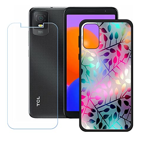 Hülle für TCL 403 + HD Panzerglas, Sanft Handyhülle Silikon Schutzhülle Cover TPU Case Handy Tasche Handytasche - Panzerglasfolie Schutzfolie für (6,0") - KE5 von Generic